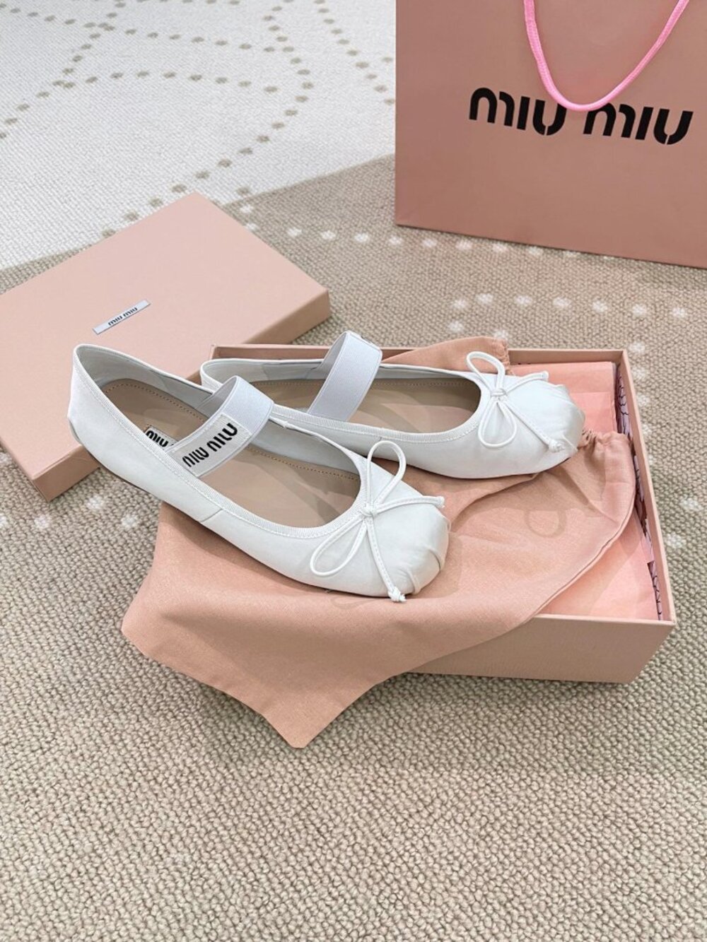 Miu Miu Women Satin Ballet Flats